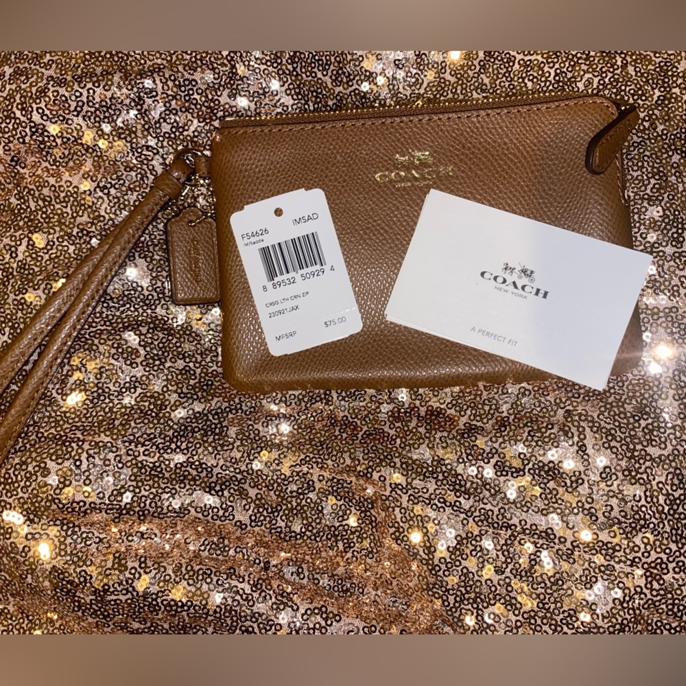 COACH Leather Wristlet